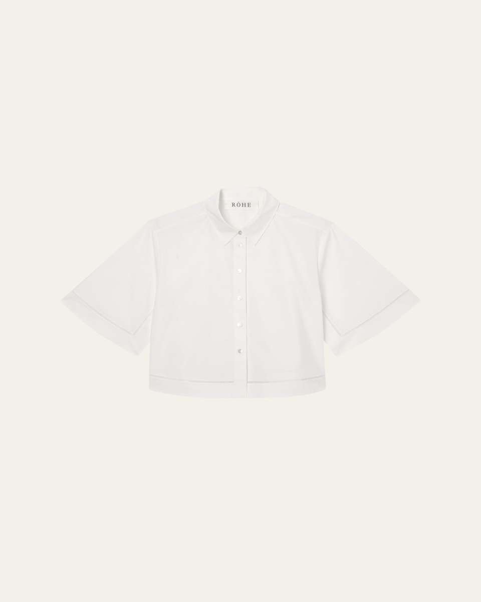 Ladder Embroidered Poplin Shirt